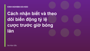 Read more about the article Cách nhận biết và theo dõi biến động tỷ lệ cược trước giờ bóng lăn