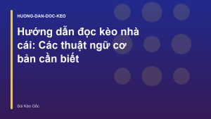 Read more about the article Hướng dẫn đọc kèo nhà cái: Các thuật ngữ cơ bản cần biết