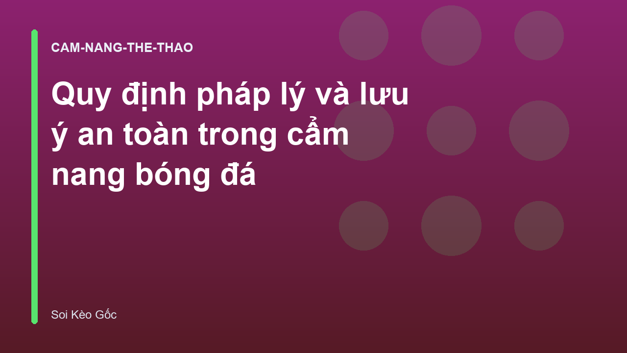 Read more about the article Quy định pháp lý và lưu ý an toàn trong cẩm nang bóng đá